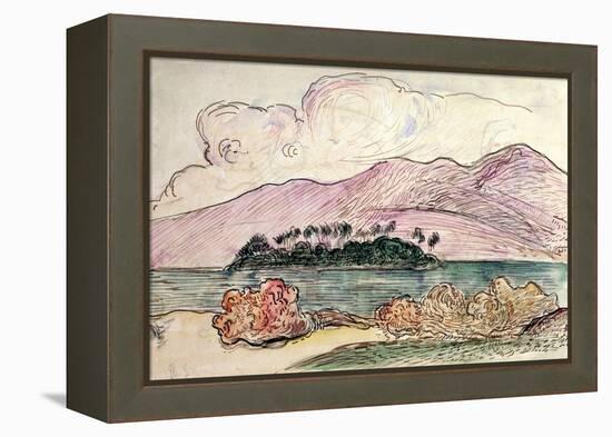 Tahitian Landscape-Paul Gauguin-Framed Premier Image Canvas