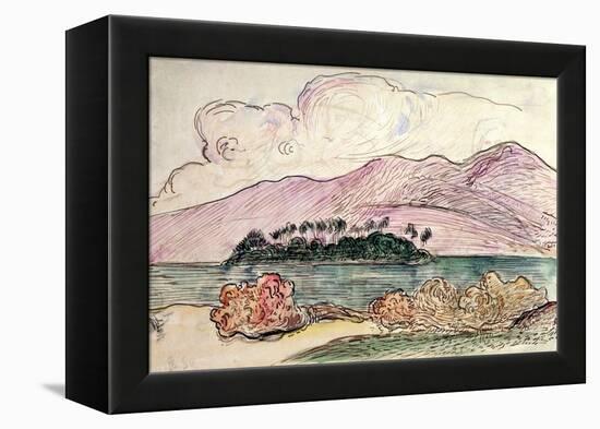 Tahitian Landscape-Paul Gauguin-Framed Premier Image Canvas
