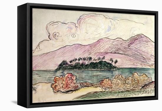 Tahitian Landscape-Paul Gauguin-Framed Premier Image Canvas