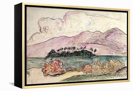 Tahitian Landscape-Paul Gauguin-Framed Premier Image Canvas