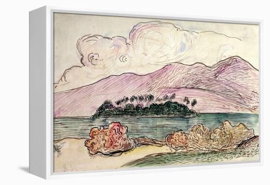 Tahitian Landscape-Paul Gauguin-Framed Premier Image Canvas