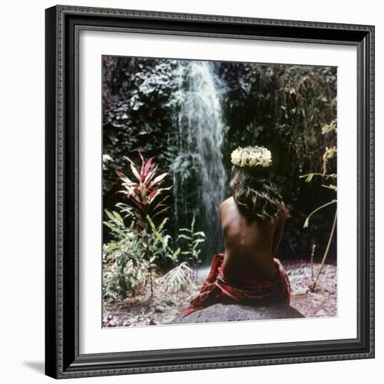 Tahitian Vahiné Girl-null-Framed Photographic Print