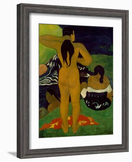 Tahitian Women Bathing, 1892-Paul Gauguin-Framed Giclee Print