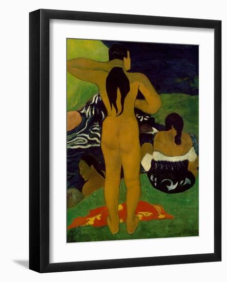 Tahitian Women Bathing, 1892-Paul Gauguin-Framed Giclee Print
