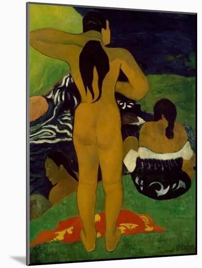 Tahitian Women Bathing, 1892-Paul Gauguin-Mounted Giclee Print