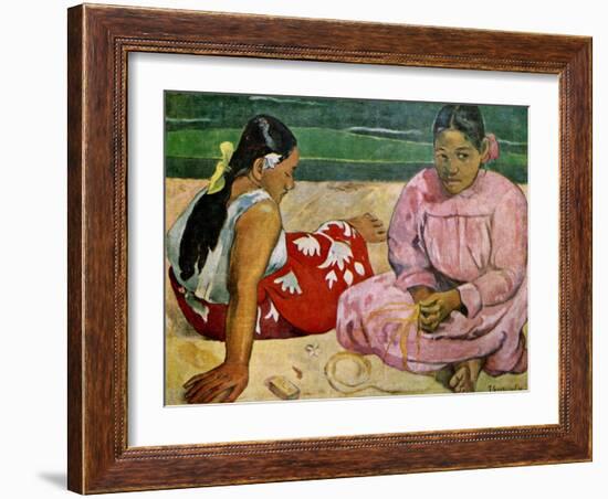 Tahitian Women on the Beach, 1891-Paul Gauguin-Framed Giclee Print