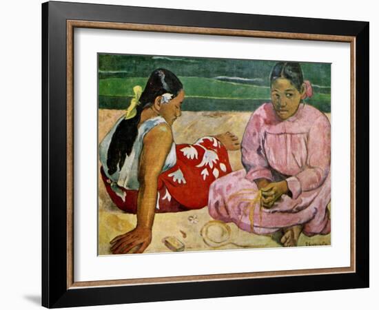 Tahitian Women on the Beach, 1891-Paul Gauguin-Framed Giclee Print