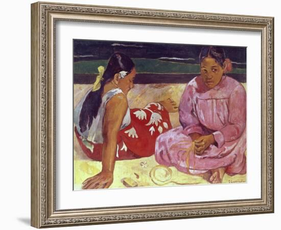 Tahitian Women (On the Beach)-Paul Gauguin-Framed Giclee Print