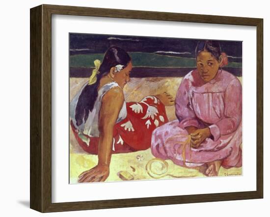 Tahitian Women (On the Beach)-Paul Gauguin-Framed Giclee Print