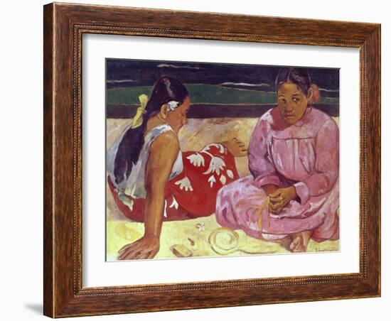 Tahitian Women (On the Beach)-Paul Gauguin-Framed Giclee Print