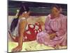 Tahitian Women (On the Beach)-Paul Gauguin-Mounted Giclee Print