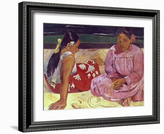 Tahitian Women (On the Beach)-Paul Gauguin-Framed Giclee Print