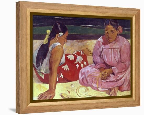 Tahitian Women (On the Beach)-Paul Gauguin-Framed Premier Image Canvas