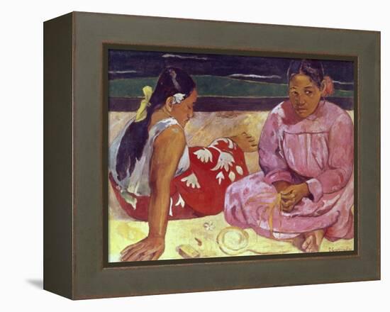 Tahitian Women (On the Beach)-Paul Gauguin-Framed Premier Image Canvas