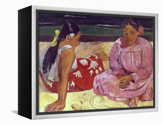 Tahitian Women (On the Beach)-Paul Gauguin-Framed Premier Image Canvas