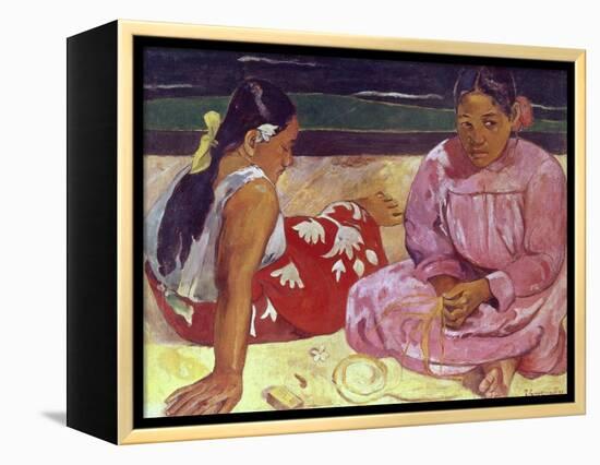 Tahitian Women (On the Beach)-Paul Gauguin-Framed Premier Image Canvas