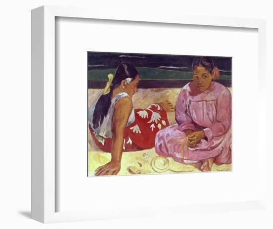 Tahitian Women (On the Beach)-Paul Gauguin-Framed Premium Giclee Print