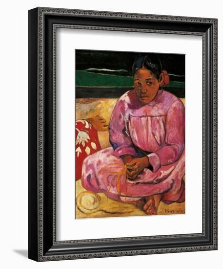 Tahitian Women-Paul Gauguin-Framed Art Print