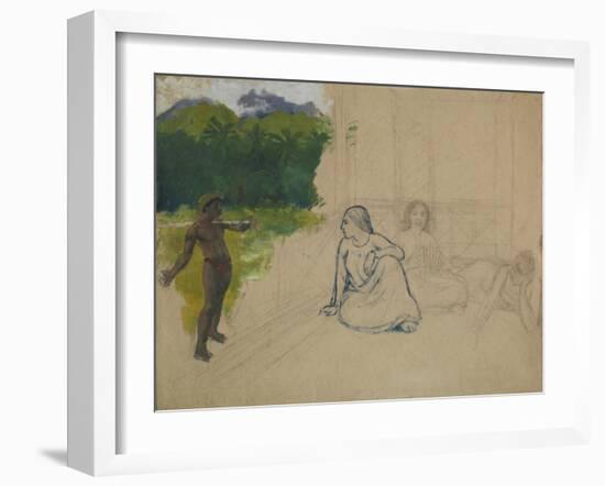 Tahitians-Paul Gauguin-Framed Giclee Print