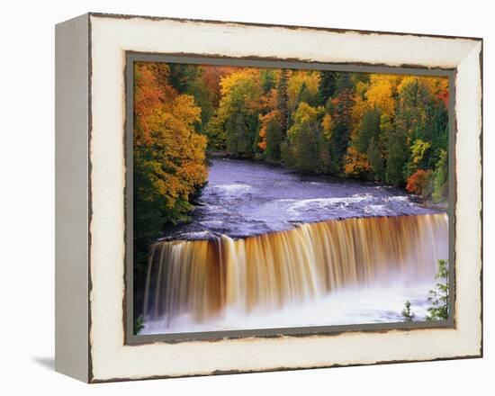 Tahquamenon Falls in Autumn-Joseph Sohm-Framed Premier Image Canvas