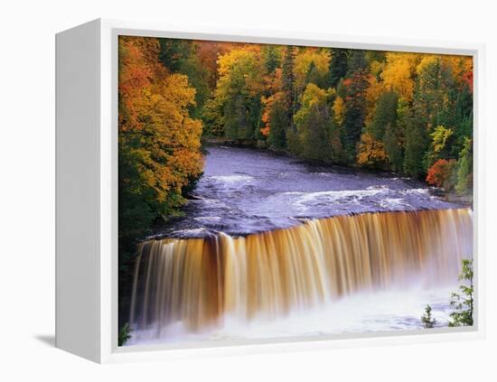 Tahquamenon Falls in Autumn-Joseph Sohm-Framed Premier Image Canvas
