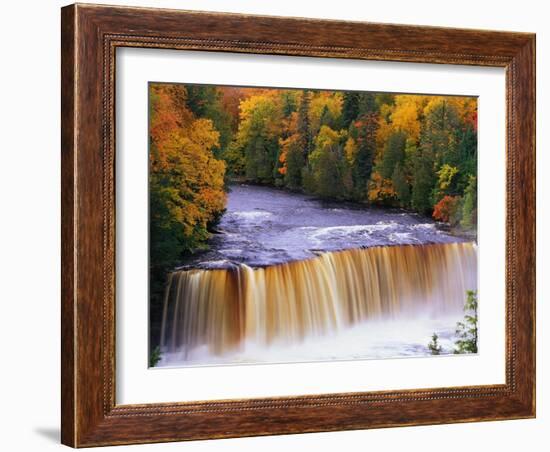 Tahquamenon Falls in Autumn-Joseph Sohm-Framed Photographic Print