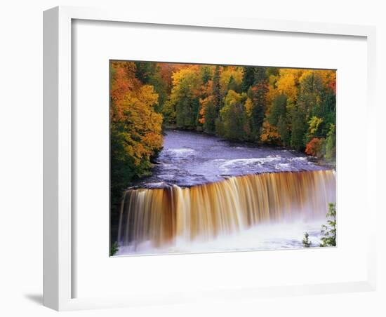 Tahquamenon Falls in Autumn-Joseph Sohm-Framed Photographic Print