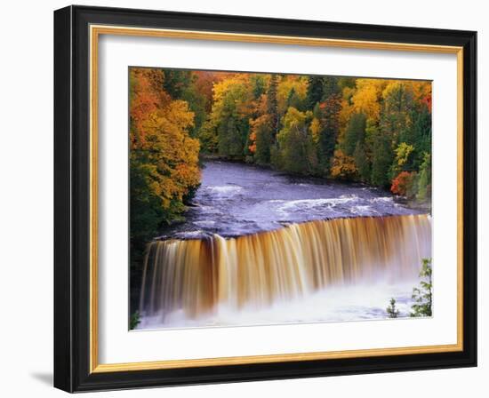 Tahquamenon Falls in Autumn-Joseph Sohm-Framed Photographic Print