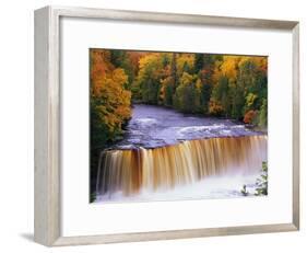 Tahquamenon Falls in Autumn-Joseph Sohm-Framed Photographic Print