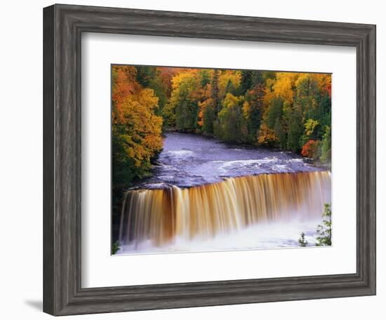 Tahquamenon Falls in Autumn-Joseph Sohm-Framed Photographic Print