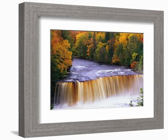 Tahquamenon Falls in Autumn-Joseph Sohm-Framed Photographic Print