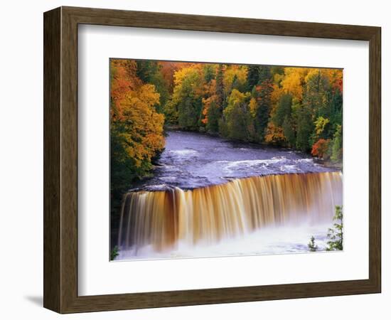 Tahquamenon Falls in Autumn-Joseph Sohm-Framed Photographic Print