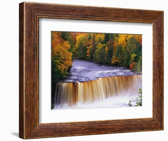 Tahquamenon Falls in Autumn-Joseph Sohm-Framed Photographic Print