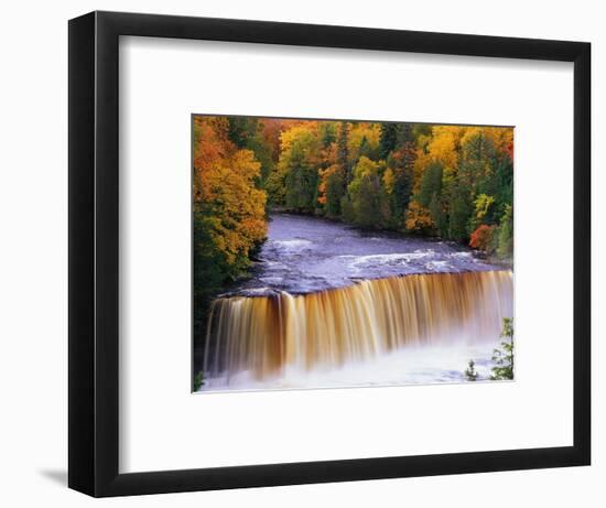 Tahquamenon Falls in Autumn-Joseph Sohm-Framed Photographic Print