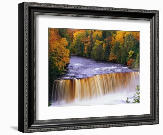 Tahquamenon Falls in Autumn-Joseph Sohm-Framed Photographic Print