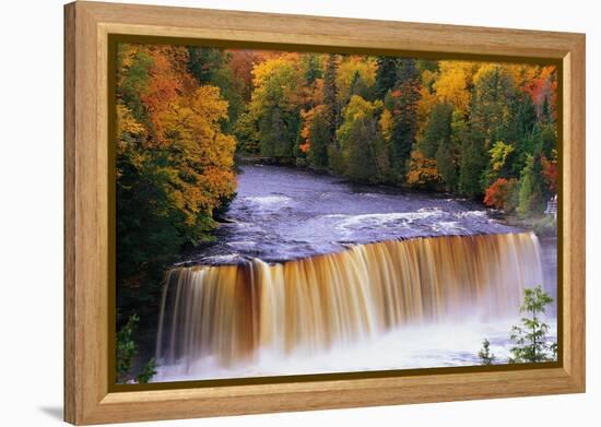 Tahquamenon Falls in Autumn-Joseph Sohm-Framed Premier Image Canvas