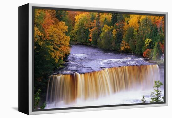 Tahquamenon Falls in Autumn-Joseph Sohm-Framed Premier Image Canvas