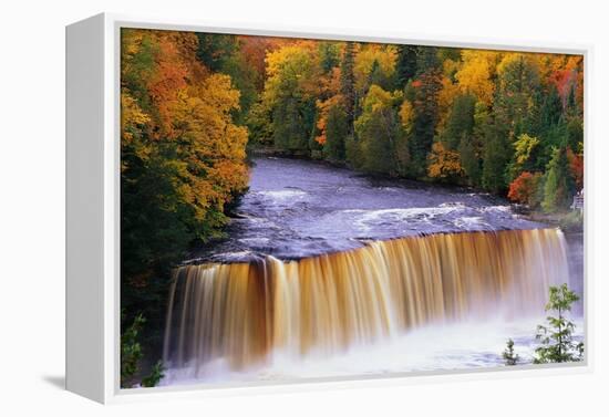 Tahquamenon Falls in Autumn-Joseph Sohm-Framed Premier Image Canvas