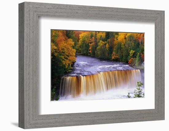 Tahquamenon Falls in Autumn-Joseph Sohm-Framed Photographic Print