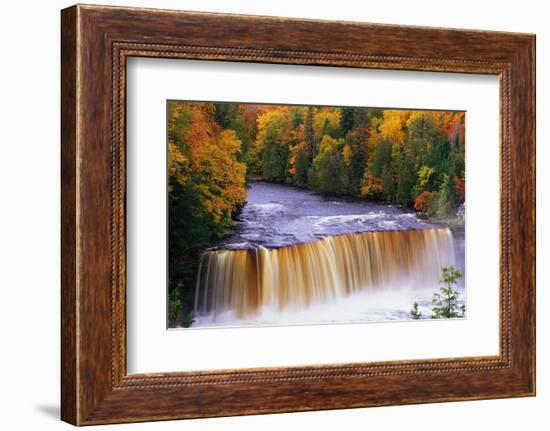 Tahquamenon Falls in Autumn-Joseph Sohm-Framed Photographic Print