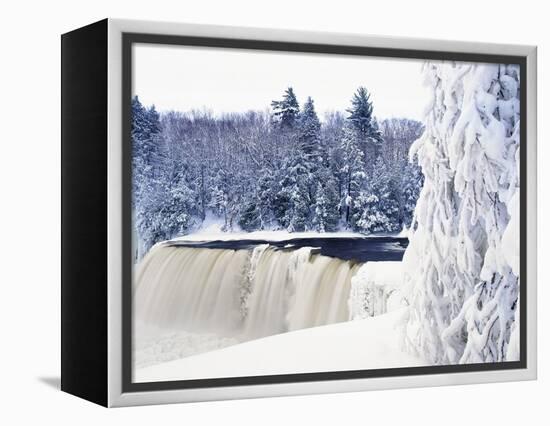 Tahquamenon Falls in Snow-Jim Zuckerman-Framed Premier Image Canvas