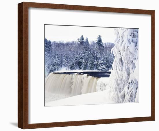 Tahquamenon Falls in Snow-Jim Zuckerman-Framed Photographic Print