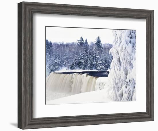 Tahquamenon Falls in Snow-Jim Zuckerman-Framed Photographic Print