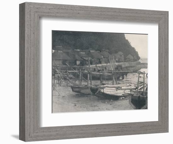 'Tai-no-ura - Tiny houses on a margin of sand with fishing boats', c1900, (1921)-Julian Leonard Street-Framed Photographic Print