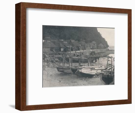 'Tai-no-ura - Tiny houses on a margin of sand with fishing boats', c1900, (1921)-Julian Leonard Street-Framed Photographic Print
