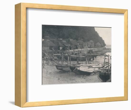 'Tai-no-ura - Tiny houses on a margin of sand with fishing boats', c1900, (1921)-Julian Leonard Street-Framed Photographic Print