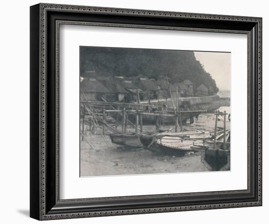 'Tai-no-ura - Tiny houses on a margin of sand with fishing boats', c1900, (1921)-Julian Leonard Street-Framed Photographic Print