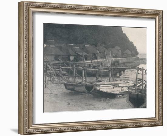 'Tai-no-ura - Tiny houses on a margin of sand with fishing boats', c1900, (1921)-Julian Leonard Street-Framed Photographic Print