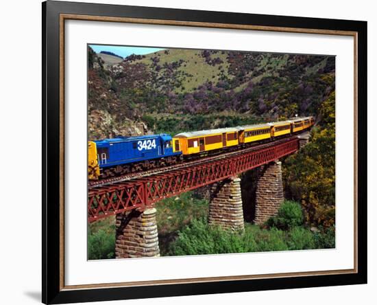 Taieri Gorge Train, near Dunedin, Otago, New Zealand-David Wall-Framed Photographic Print