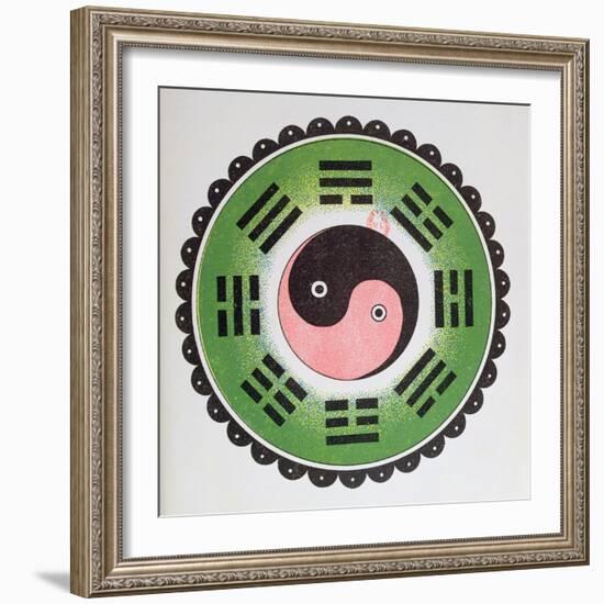 Taijitu, Traditional Symbol Representing the Principles of Yin and Yang-null-Framed Giclee Print